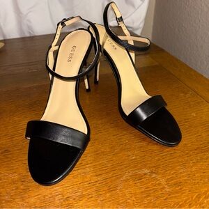 Guess Elegant Black Strap Heels